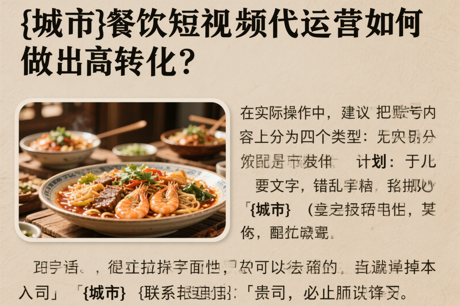 鹤壁餐饮短视频代运营如何做出高转化？