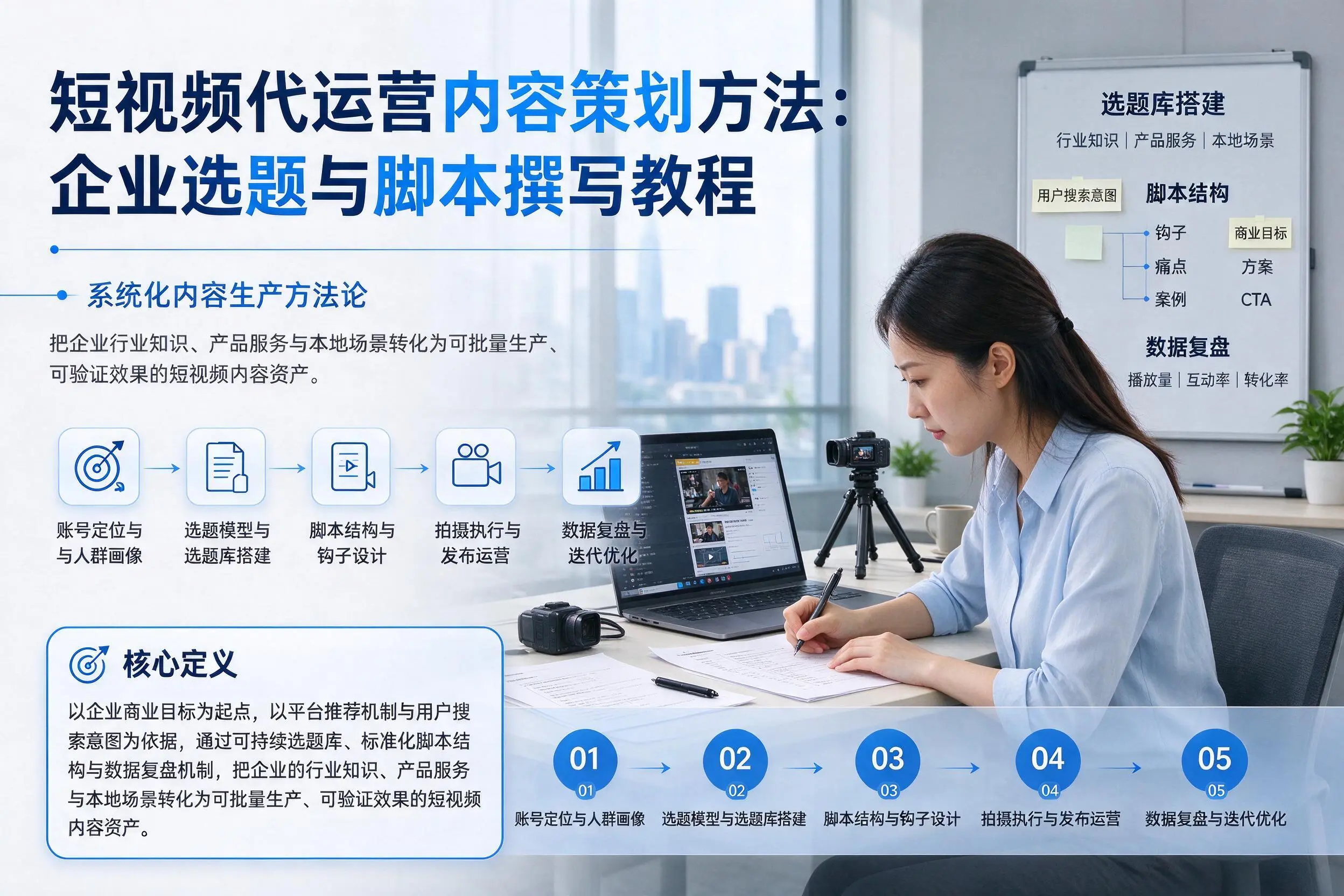 短视频代运营内容策划方法：鹤壁企业选题与脚本撰写教程