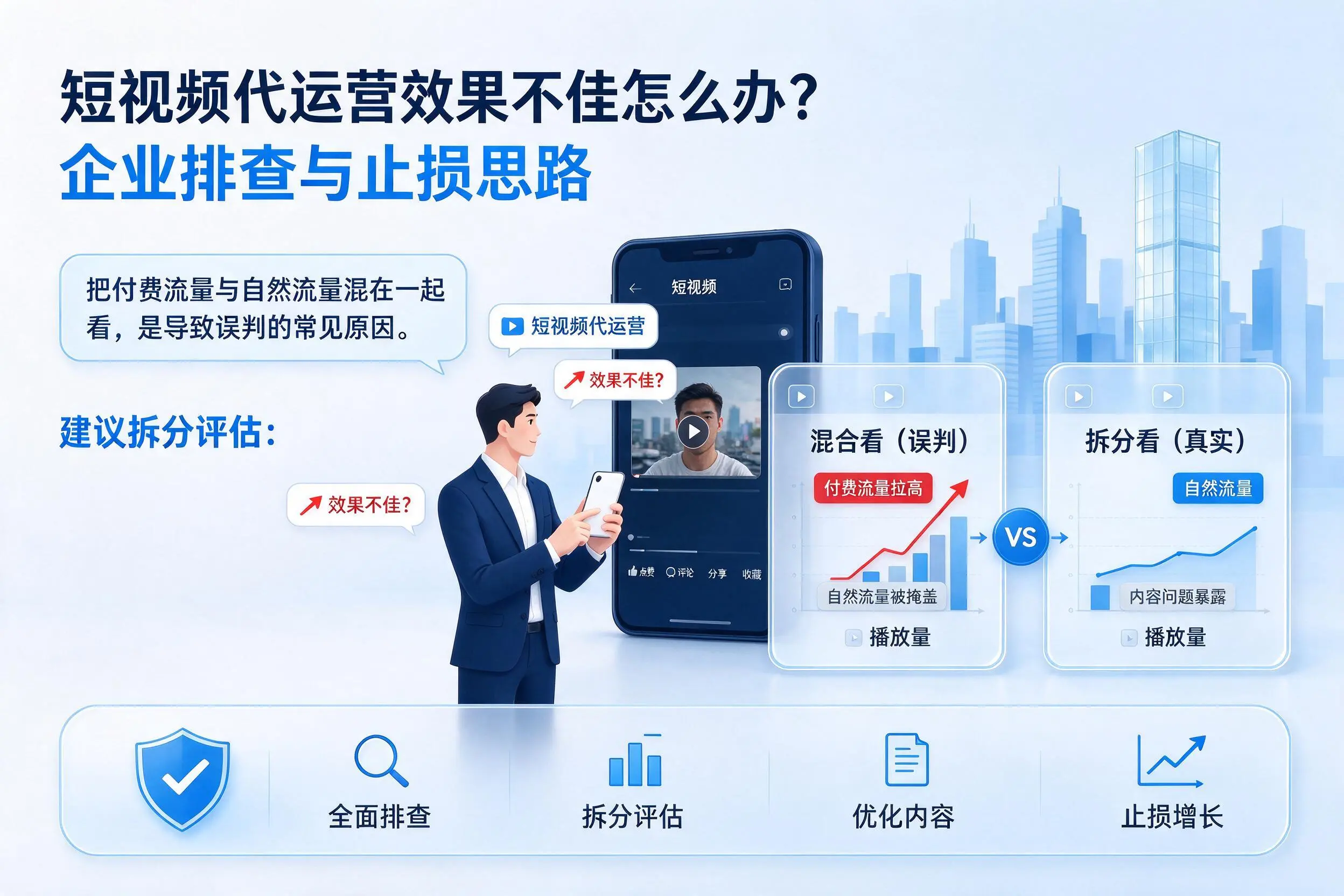 短视频代运营效果不佳怎么办?鹤壁企业排查与止损思路