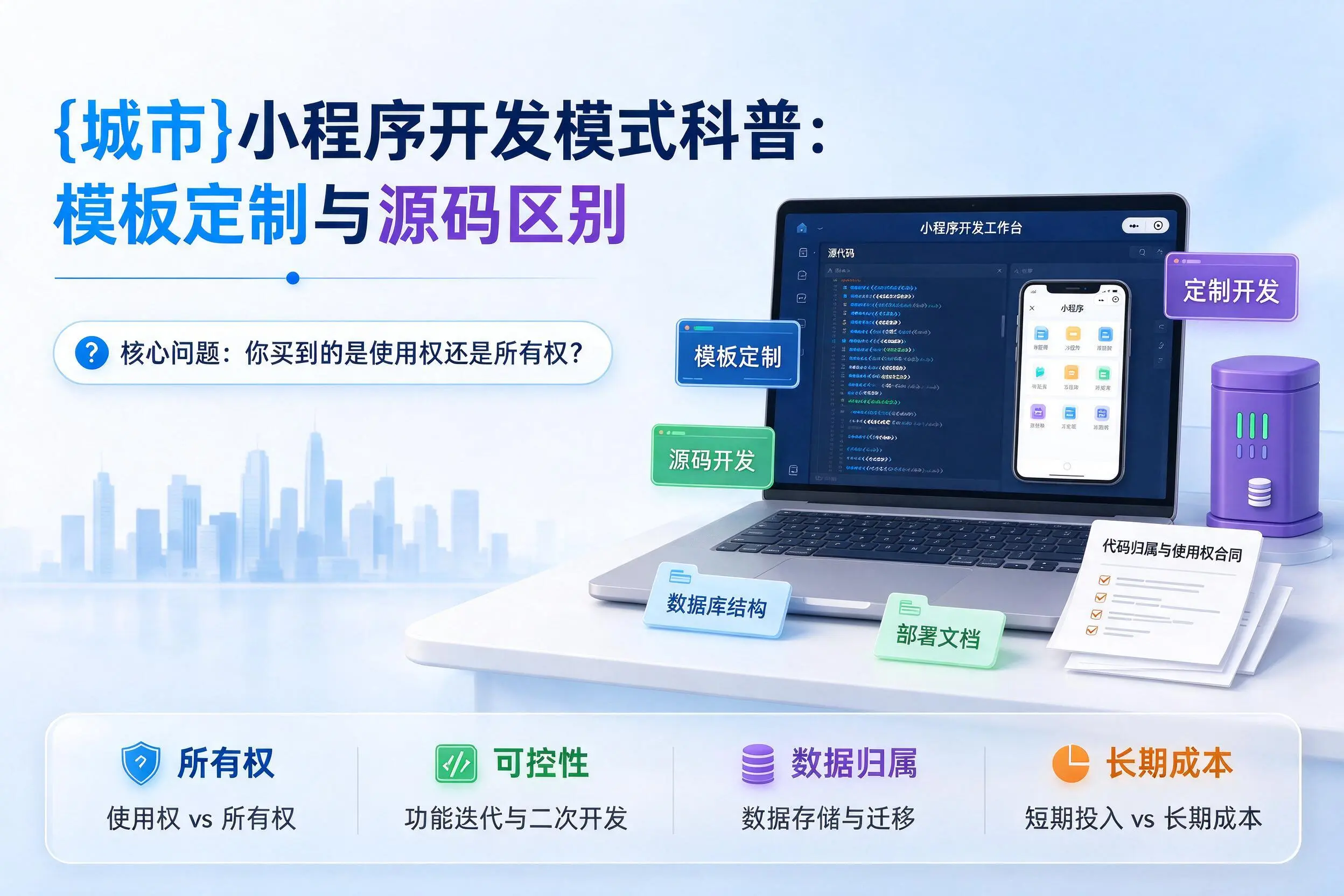 鹤壁小程序开发模式科普:模板定制与源码区别