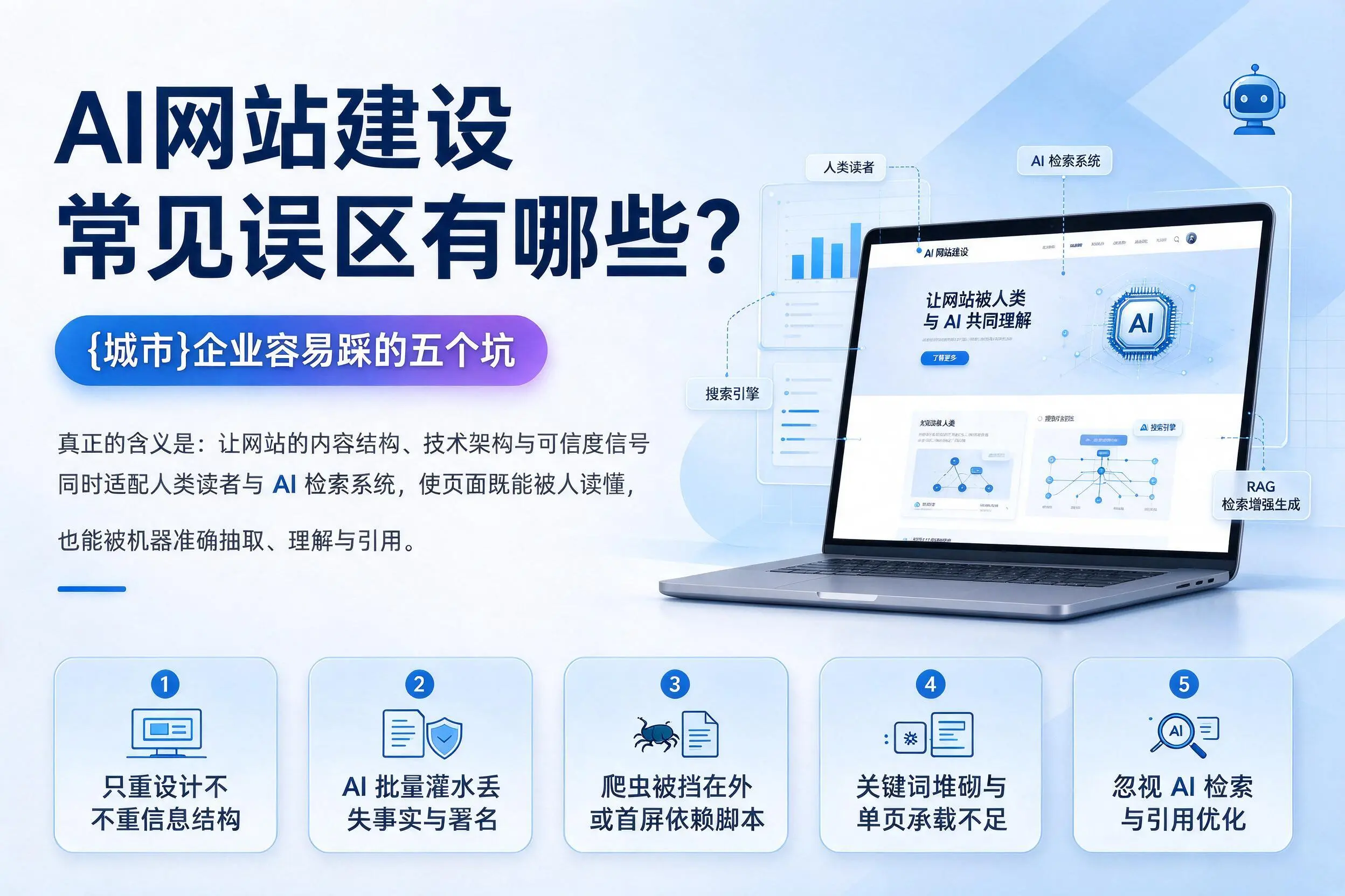 AI网站建设常见误区有哪些?鹤壁企业容易踩的五个坑