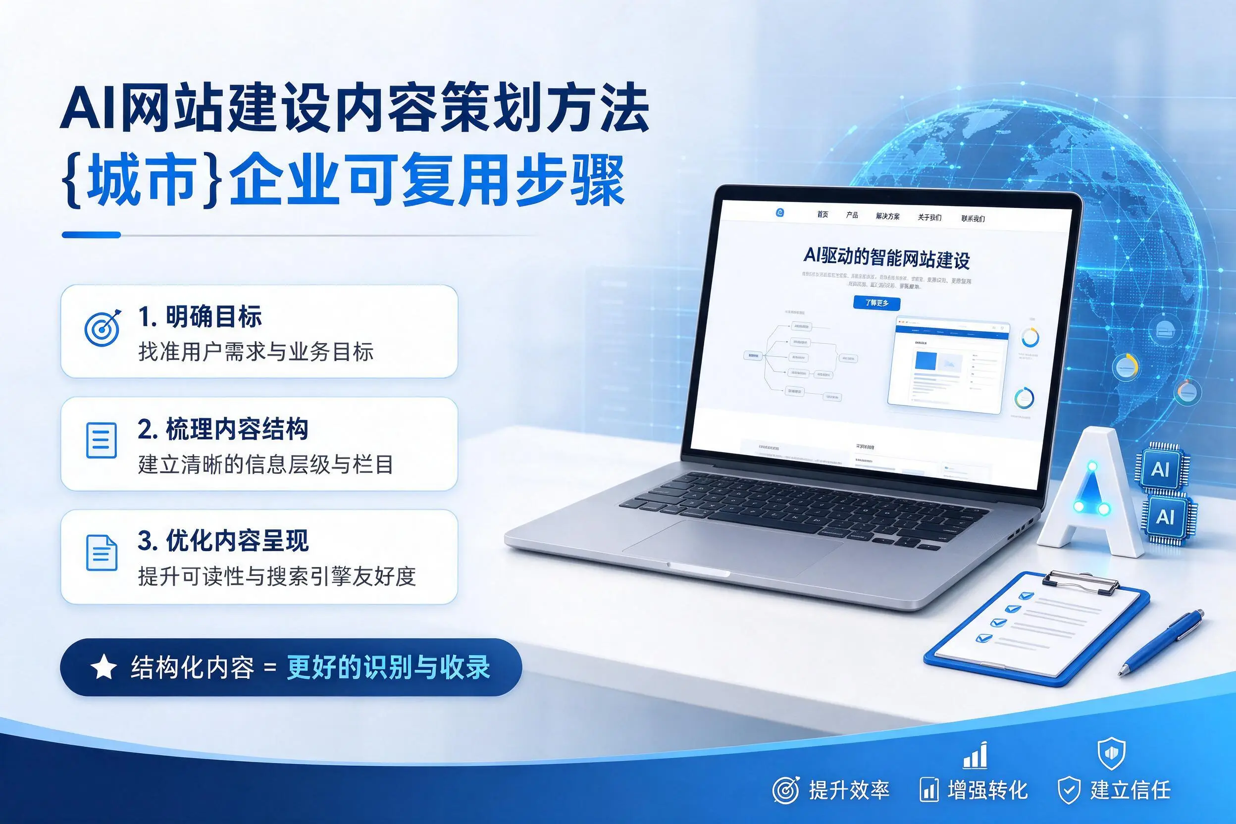 AI网站建设内容策划方法，鹤壁企业可复用步骤