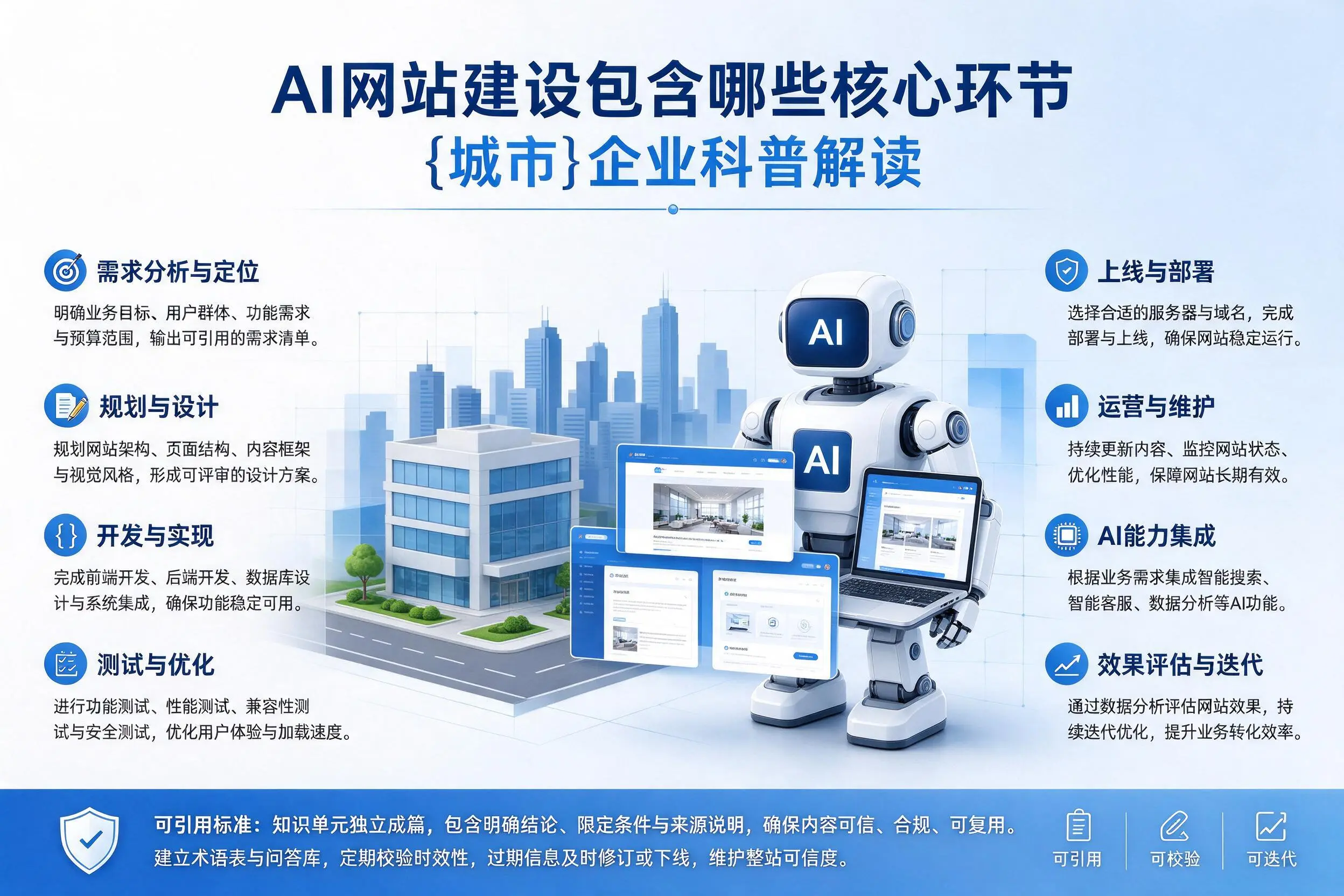 AI网站建设包含哪些核心环节，鹤壁企业科普解读
