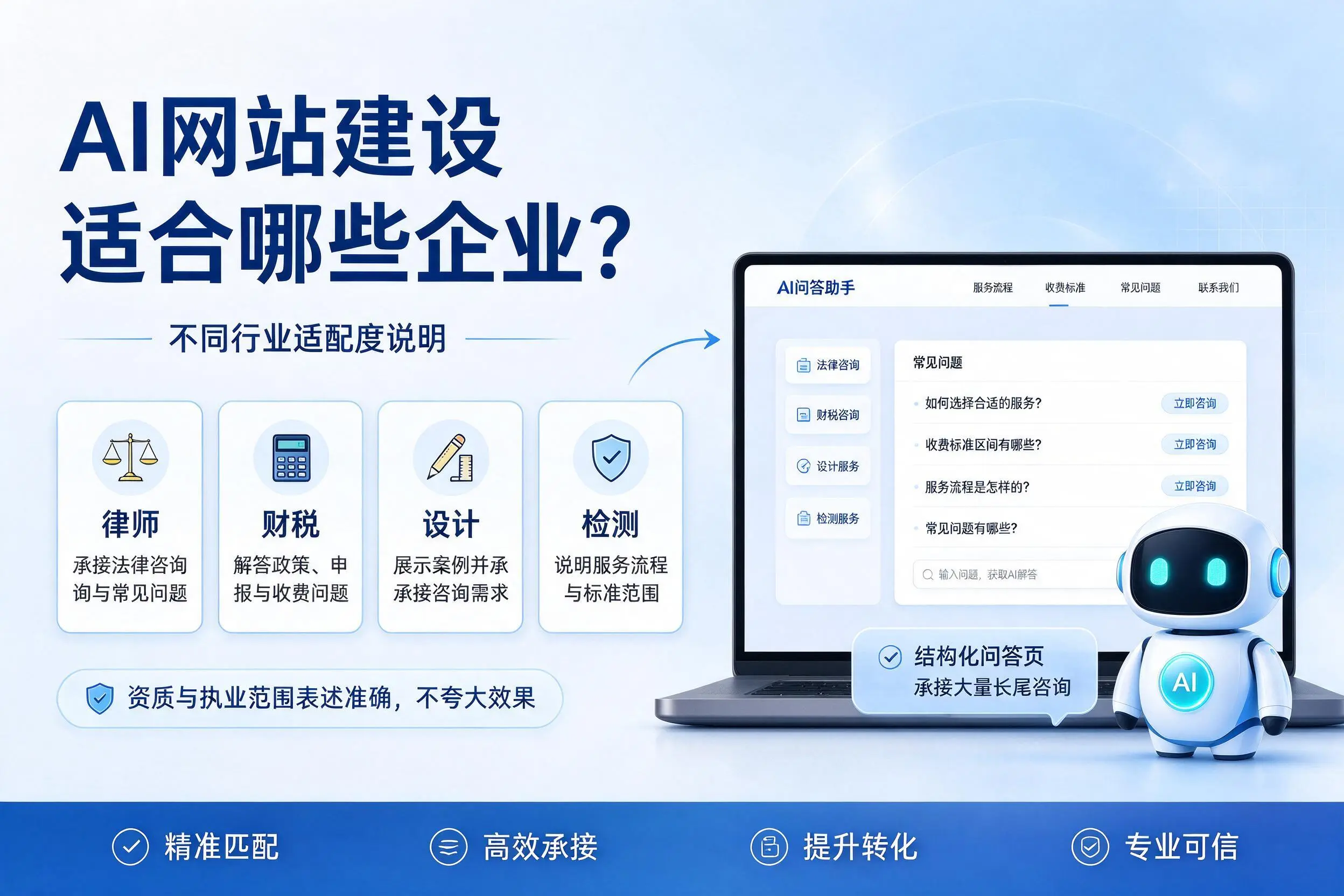 AI网站建设适合哪些企业？鹤壁不同行业适配度说明