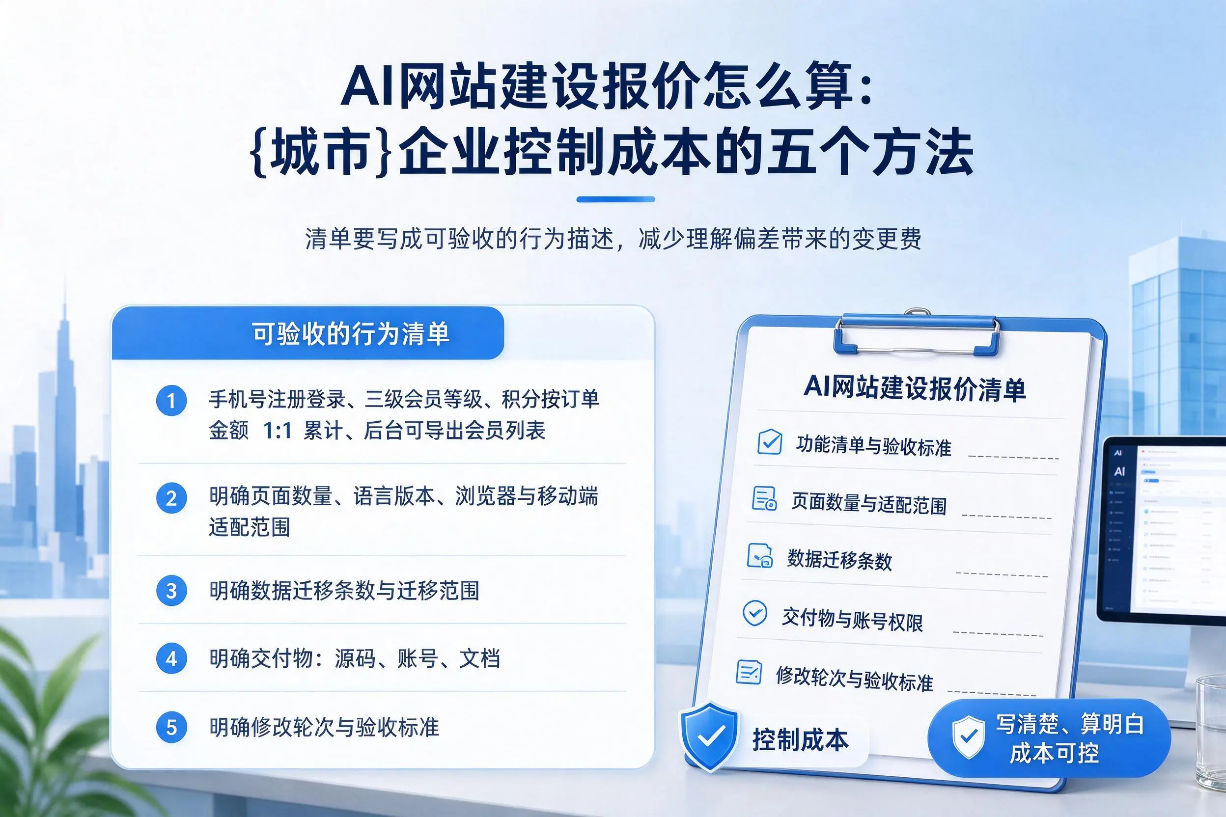 AI网站建设报价怎么算：鹤壁企业控制成本的五个方法
